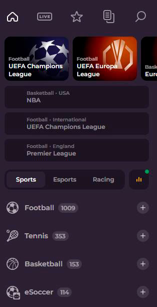 betting menu rockyspin casino